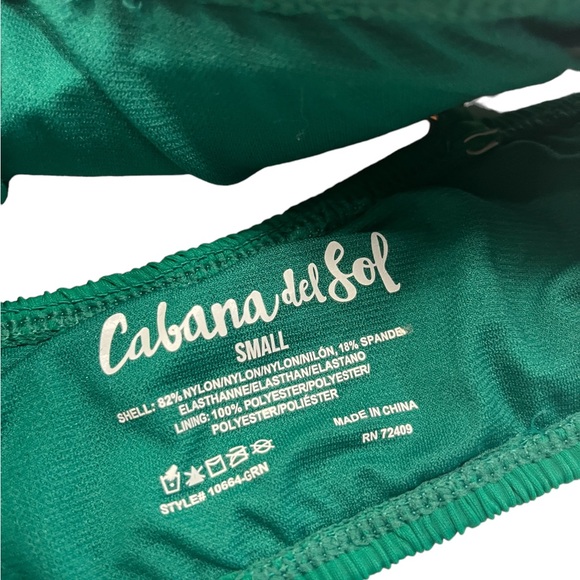 EUC Cabana del Sol 2 Piece Bikini Green Size S - Picture 5 of 5